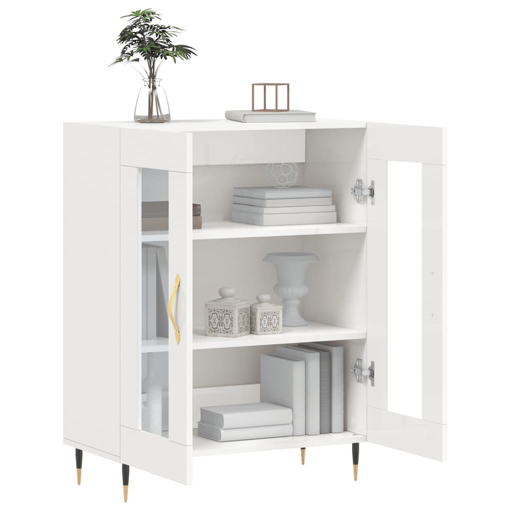 vidaXL Sideboard High Gloss White 69,5x34x90 cm Engineered Wood