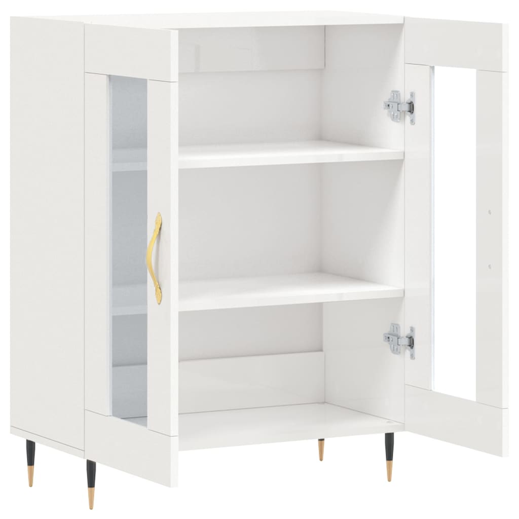 vidaXL Sideboard High Gloss White 69,5x34x90 cm Engineered Wood