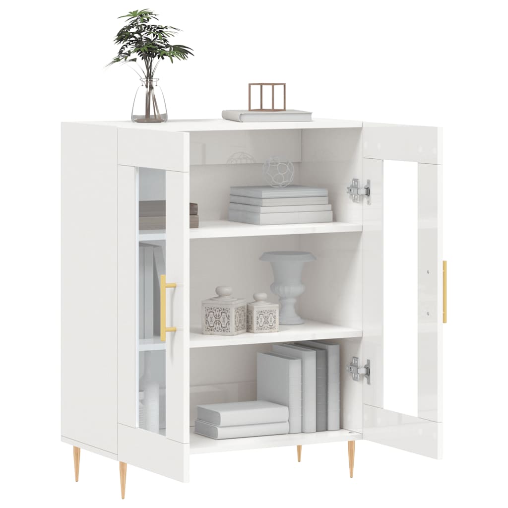 vidaXL Sideboard High Gloss White 69,5x34x90 cm Engineered Wood