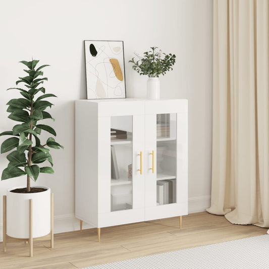 vidaXL Sideboard High Gloss White 69,5x34x90 cm Engineered Wood