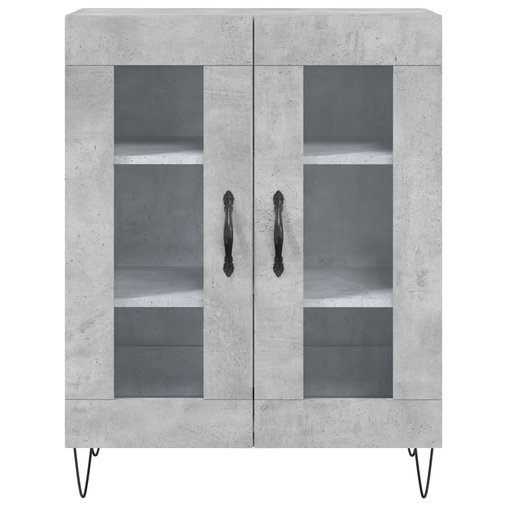 vidaXL Sideboard Concrete Grey 69.5x34x90 cm Engineered Wood