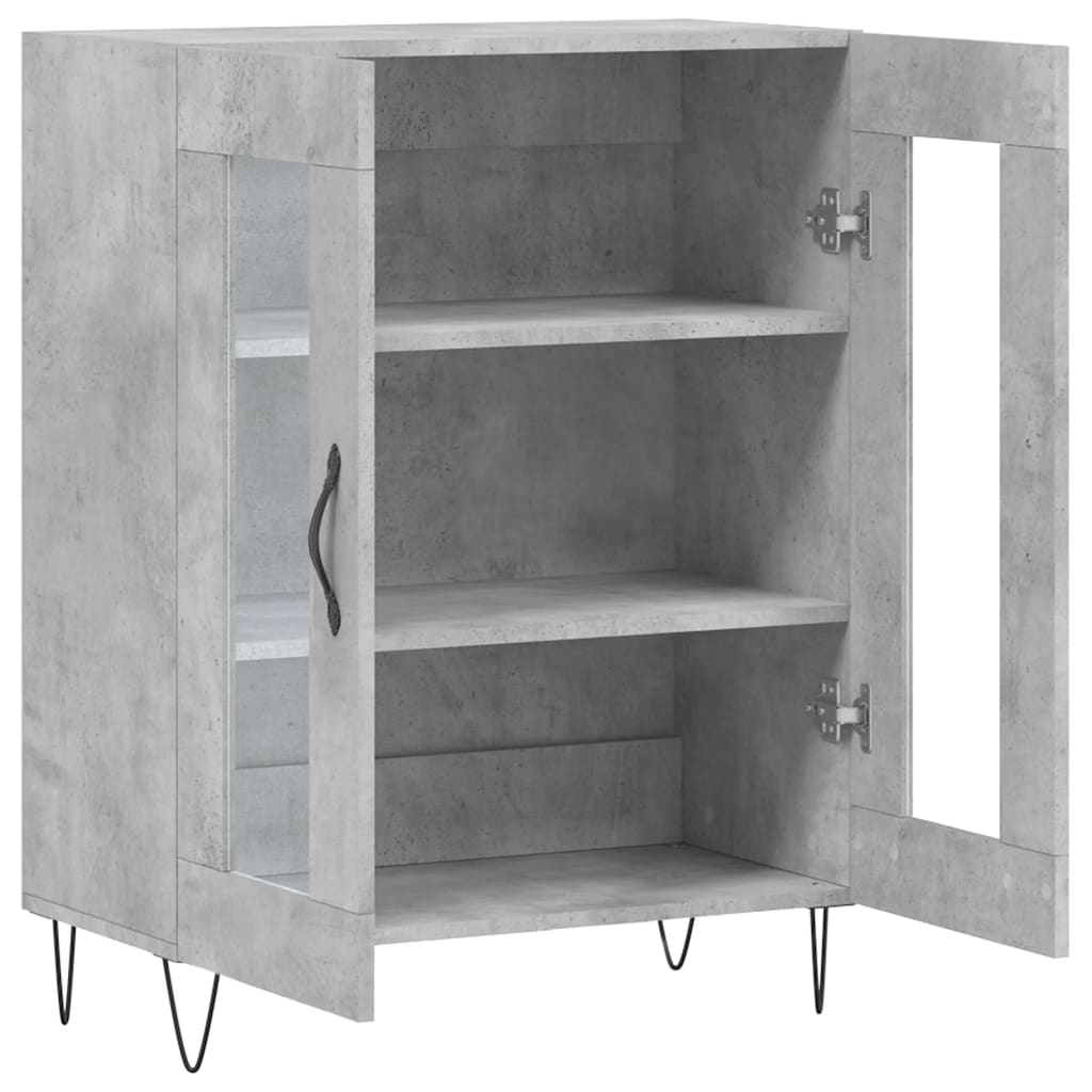 vidaXL Sideboard Concrete Grey 69.5x34x90 cm Engineered Wood