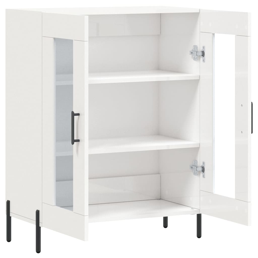 vidaXL Sideboard High Gloss White 69.5x34x90 cm Engineered Wood