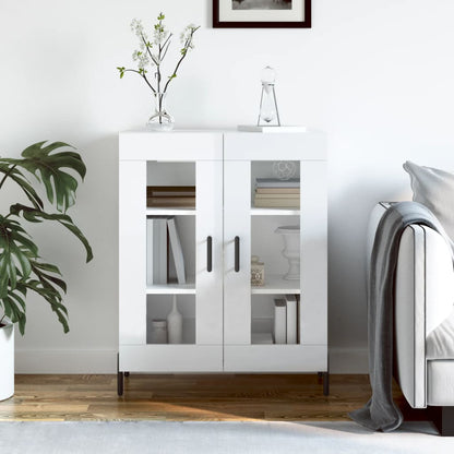 vidaXL Sideboard High Gloss White 69.5x34x90 cm Engineered Wood
