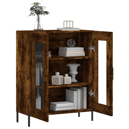 vidaXL Sideboard Smoked Oak 69.5x34x90 cm Engineered Wood