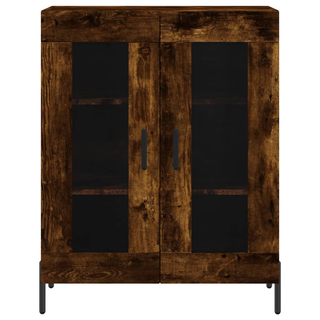 vidaXL Sideboard Smoked Oak 69.5x34x90 cm Engineered Wood