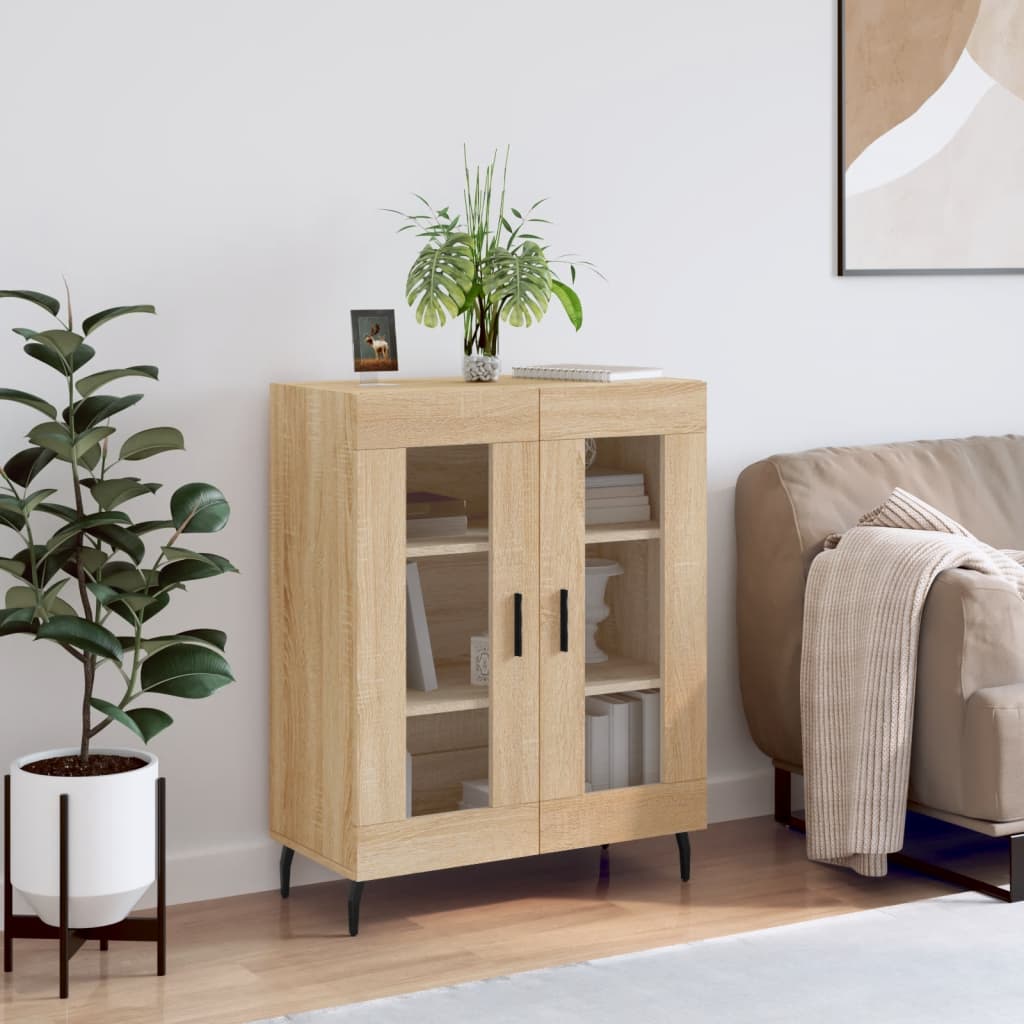 vidaXL Sideboard Sonoma Oak 69,5x34x90 cm Engineered Wood