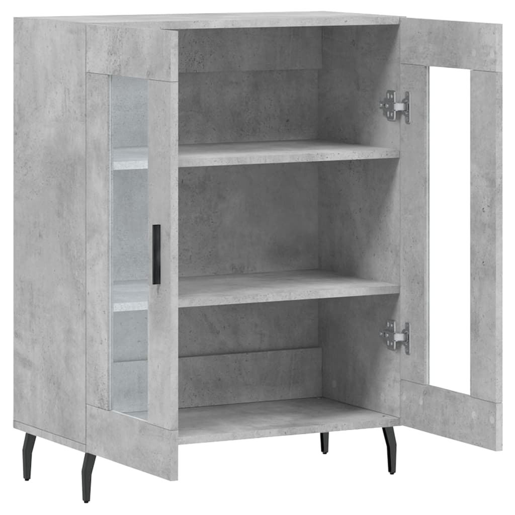 vidaXL Sideboard Concrete Grey 69.5x34x90 cm Engineered Wood