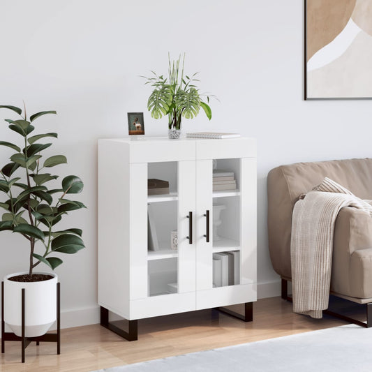 vidaXL Sideboard High Gloss White 69,5x34x90 cm Engineered Wood