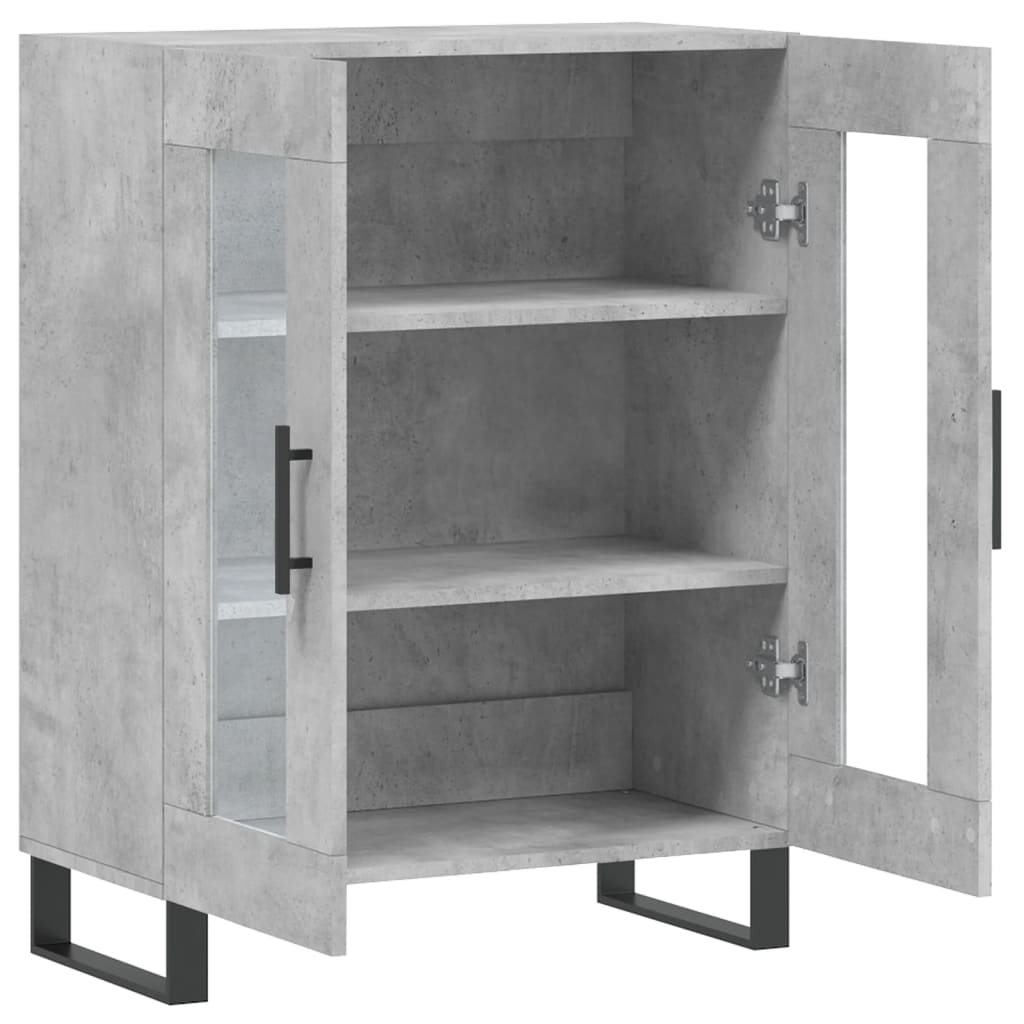 vidaXL Sideboard Concrete Grey 69.5x34x90 cm Engineered Wood