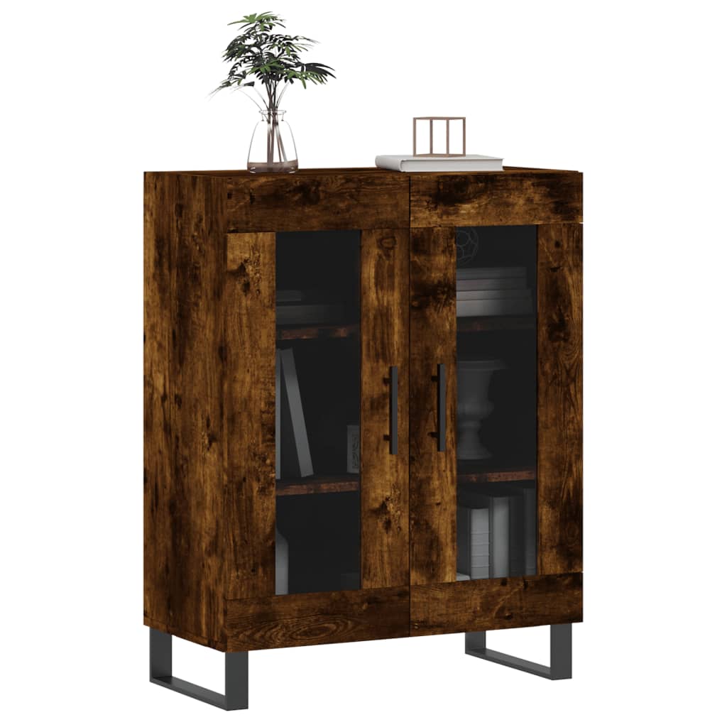 vidaXL Sideboard Smoked Oak 69.5x34x90 cm Engineered Wood