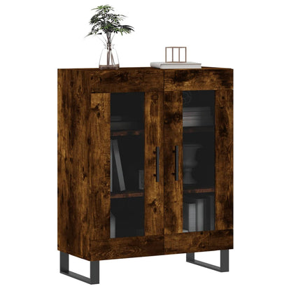 vidaXL Sideboard Smoked Oak 69.5x34x90 cm Engineered Wood