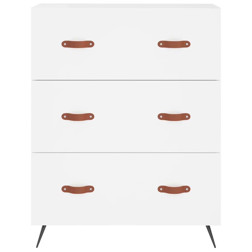 vidaXL Chest of Drawers White 69.5x34x90 cm Engineered Wood