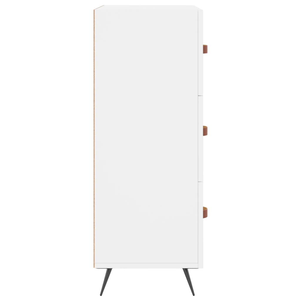 vidaXL Chest of Drawers White 69.5x34x90 cm Engineered Wood