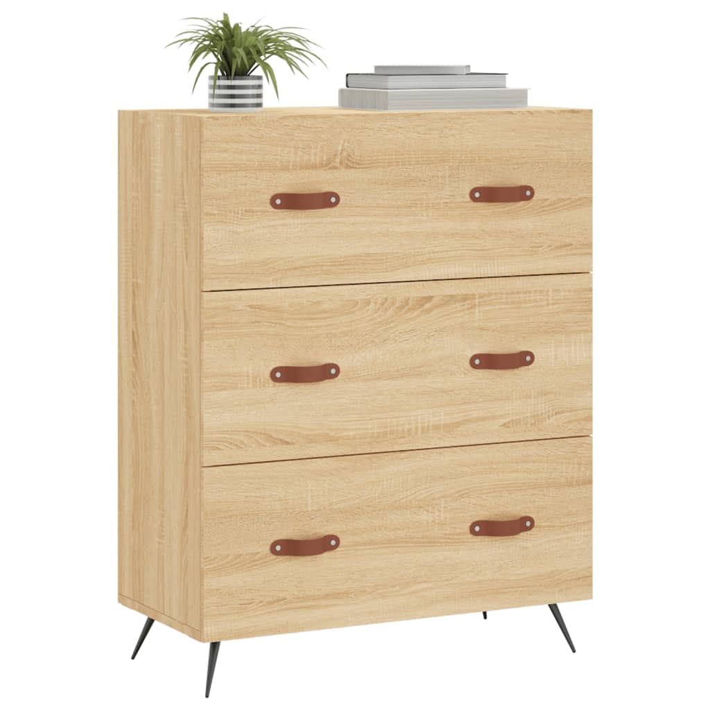 vidaXL Chest of Drawers Sonoma Oak 69.5x34x90 cm Engineered Wood