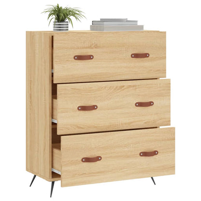 vidaXL Chest of Drawers Sonoma Oak 69.5x34x90 cm Engineered Wood