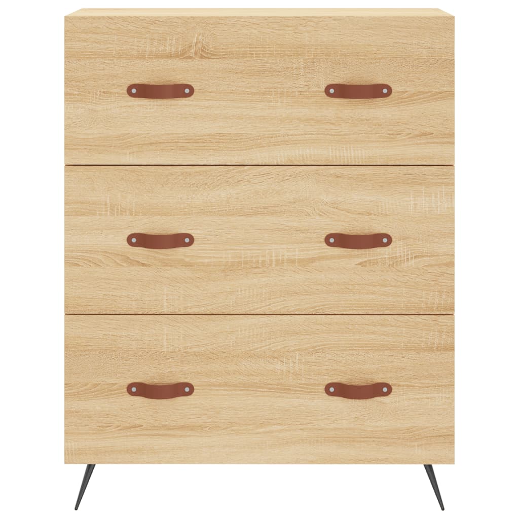 vidaXL Chest of Drawers Sonoma Oak 69.5x34x90 cm Engineered Wood