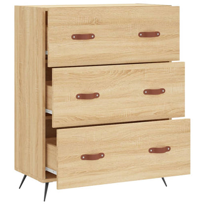 vidaXL Chest of Drawers Sonoma Oak 69.5x34x90 cm Engineered Wood
