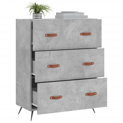 vidaXL Chest of Drawers Concrete Grey 69.5x34x90 cm Engineered Wood