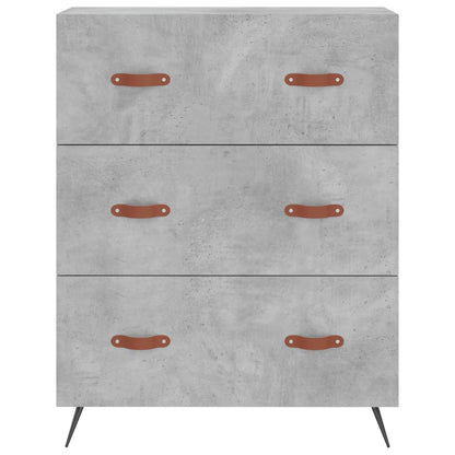 vidaXL Chest of Drawers Concrete Grey 69.5x34x90 cm Engineered Wood