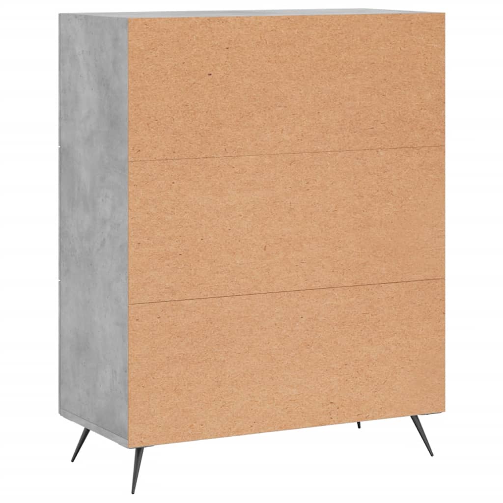 vidaXL Chest of Drawers Concrete Grey 69.5x34x90 cm Engineered Wood