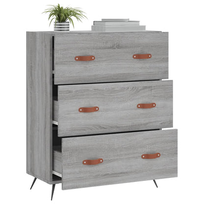 vidaXL Chest of Drawers Grey Sonoma 69.5x34x90 cm Engineered Wood