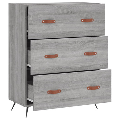 vidaXL Chest of Drawers Grey Sonoma 69.5x34x90 cm Engineered Wood