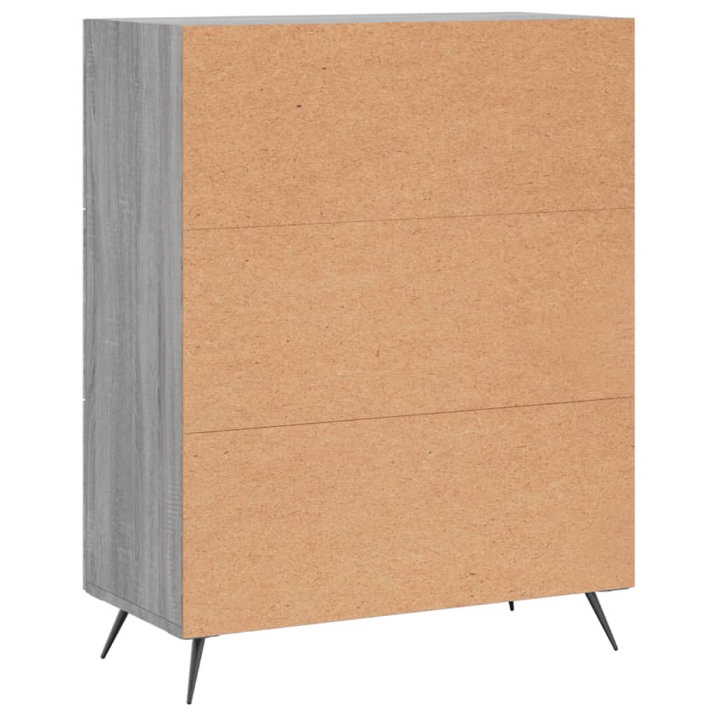 vidaXL Chest of Drawers Grey Sonoma 69.5x34x90 cm Engineered Wood