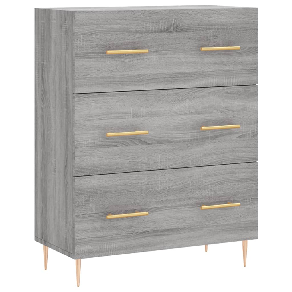 vidaXL Sideboard Grey Sonoma 69.5x34x90 cm Engineered Wood