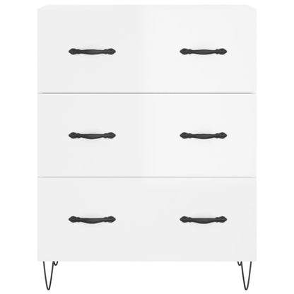 vidaXL Sideboard High Gloss White 69.5x34x90 cm Engineered Wood
