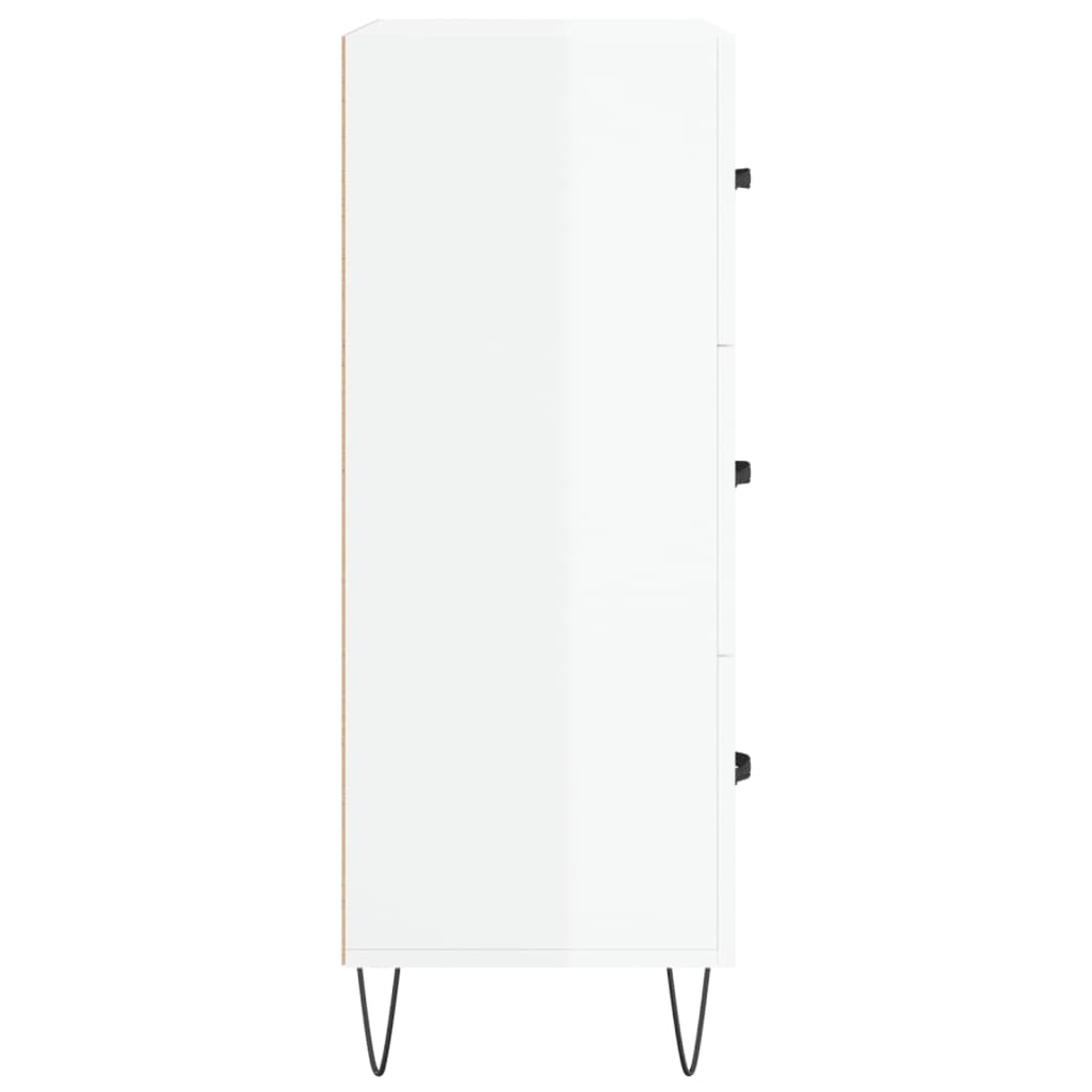 vidaXL Sideboard High Gloss White 69.5x34x90 cm Engineered Wood