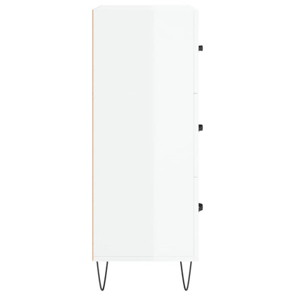 vidaXL Sideboard High Gloss White 69.5x34x90 cm Engineered Wood