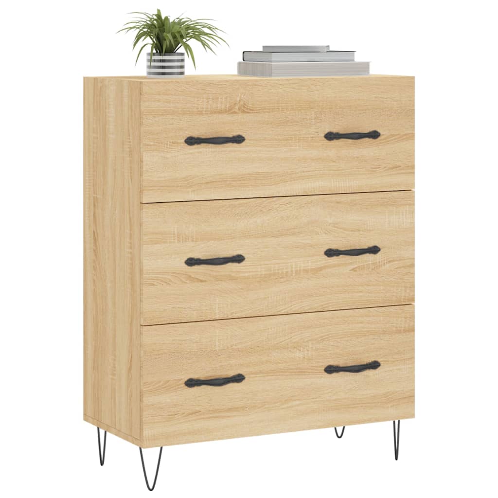 vidaXL Sideboard Sonoma Oak 69.5x34x90 cm Engineered Wood