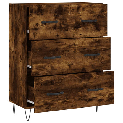 vidaXL Sideboard Smoked Oak 69.5x34x90 cm Engineered Wood
