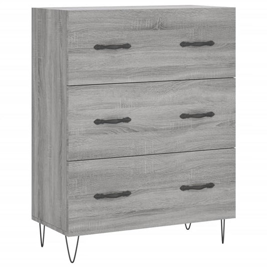 vidaXL Sideboard Grey Sonoma 69,5x34x90 cm Engineered Wood