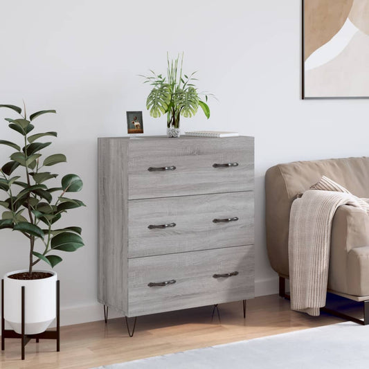 vidaXL Sideboard Grey Sonoma 69,5x34x90 cm Engineered Wood
