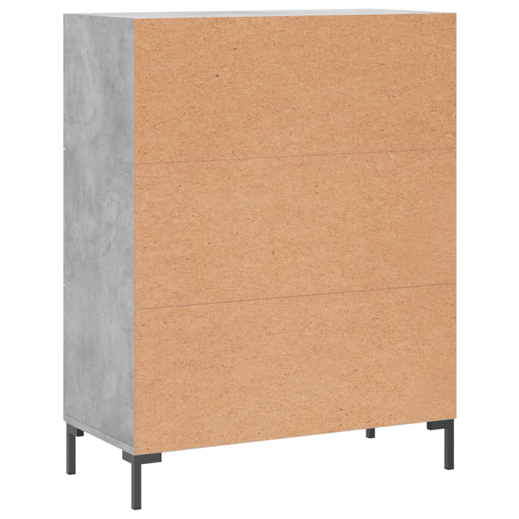vidaXL Sideboard Concrete Grey 69.5x34x90 cm Engineered Wood