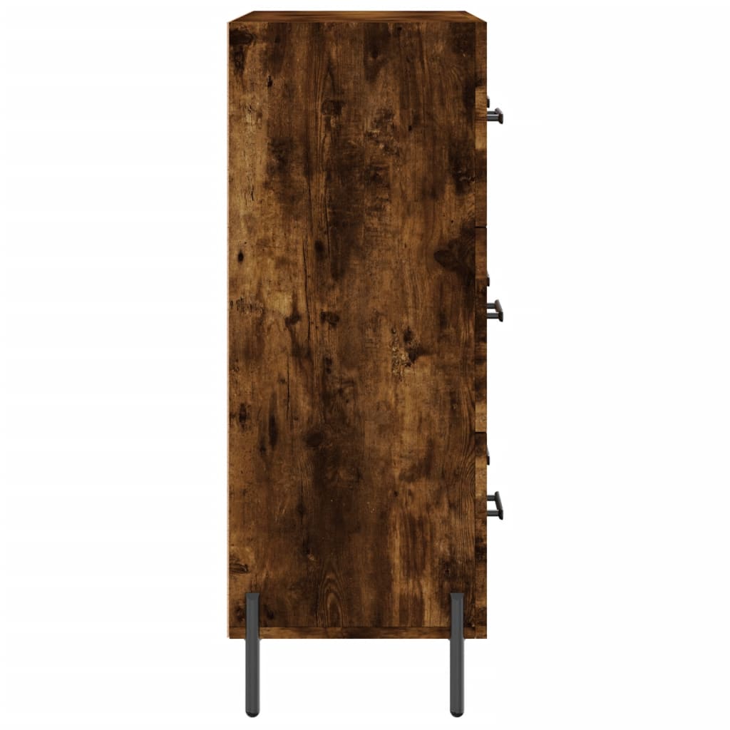 vidaXL Sideboard Smoked Oak 69.5x34x90 cm Engineered Wood