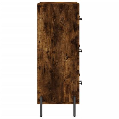 vidaXL Sideboard Smoked Oak 69.5x34x90 cm Engineered Wood