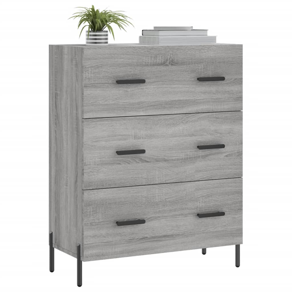 vidaXL Sideboard Grey Sonoma 69.5x34x90 cm Engineered Wood