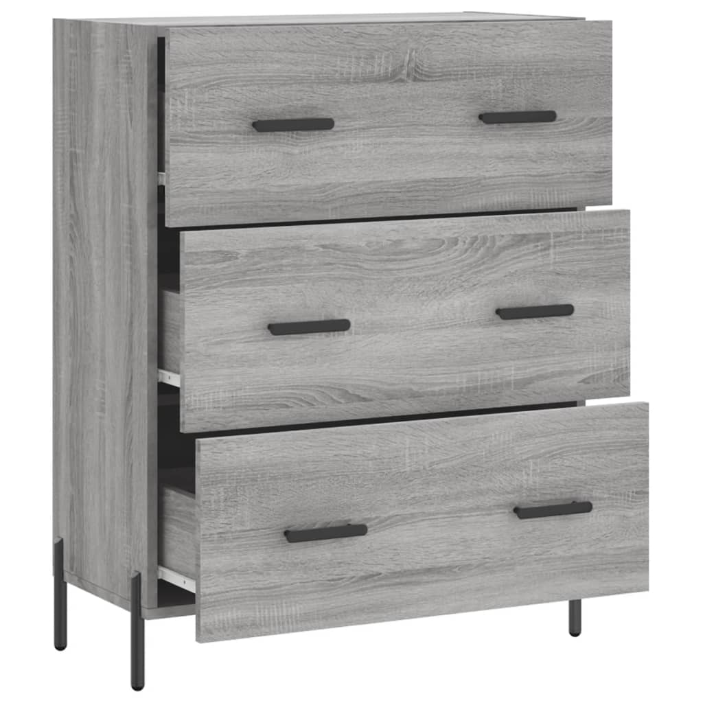 vidaXL Sideboard Grey Sonoma 69.5x34x90 cm Engineered Wood