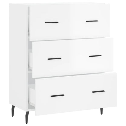 vidaXL Sideboard High Gloss White 69.5x34x90 cm Engineered Wood