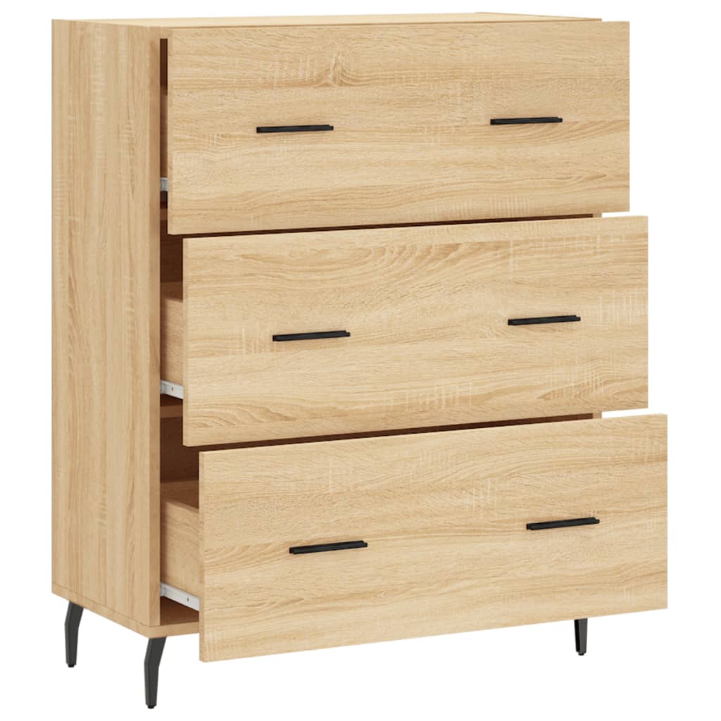 vidaXL Sideboard Sonoma Oak 69,5x34x90 cm Engineered Wood
