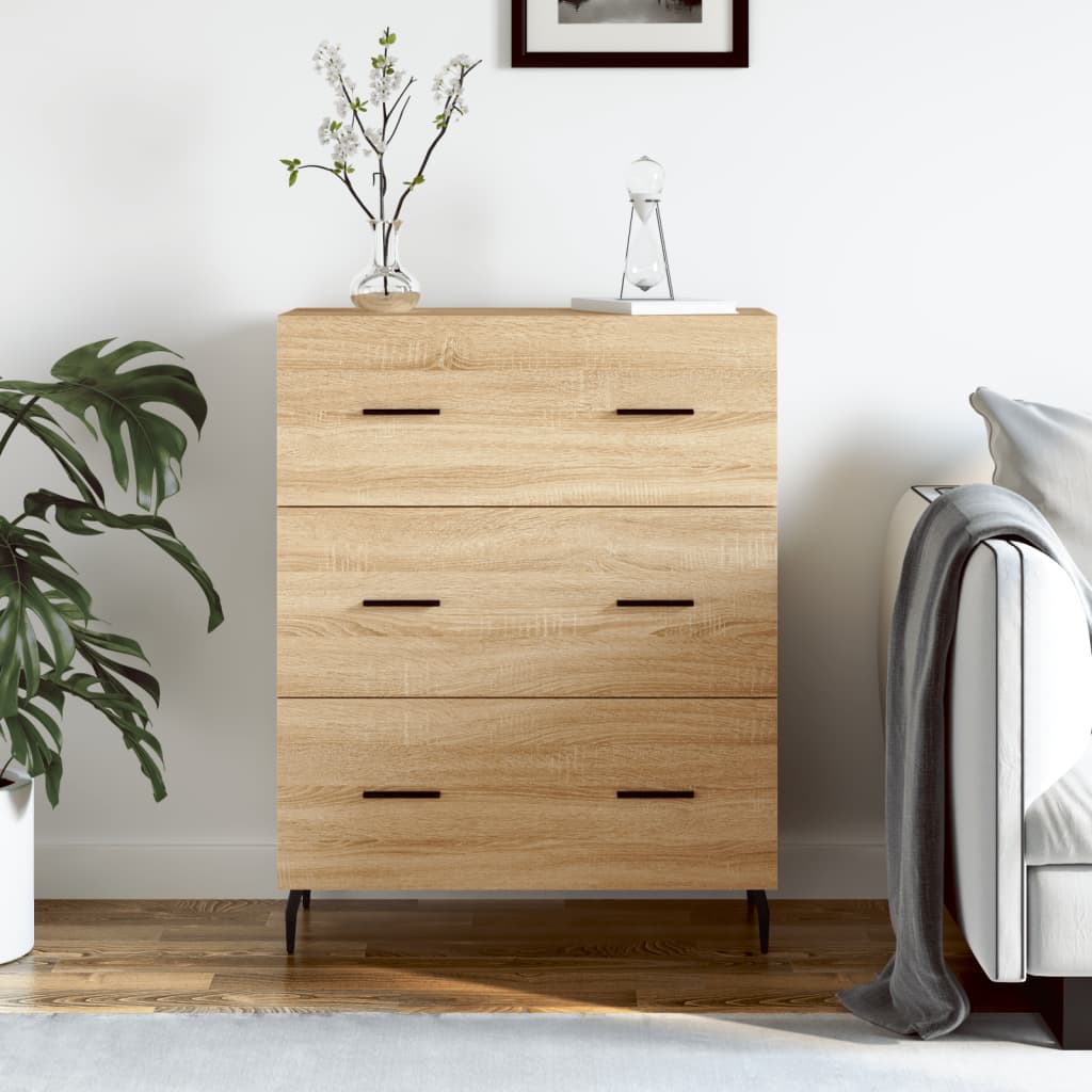 vidaXL Sideboard Sonoma Oak 69,5x34x90 cm Engineered Wood