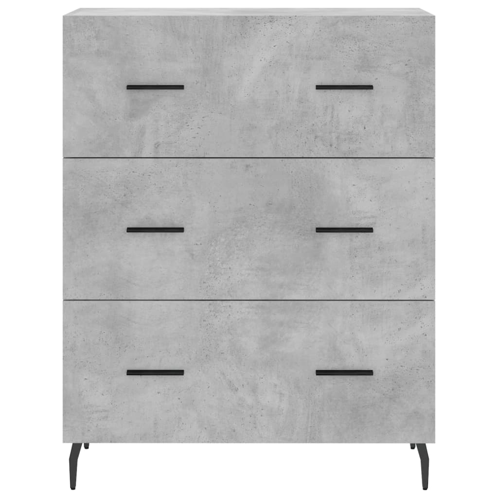 vidaXL Sideboard Concrete Grey 69.5x34x90 cm Engineered Wood