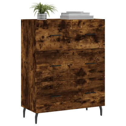 vidaXL Sideboard Smoked Oak 69,5x34x90 cm Engineered Wood