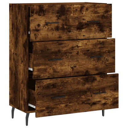 vidaXL Sideboard Smoked Oak 69,5x34x90 cm Engineered Wood