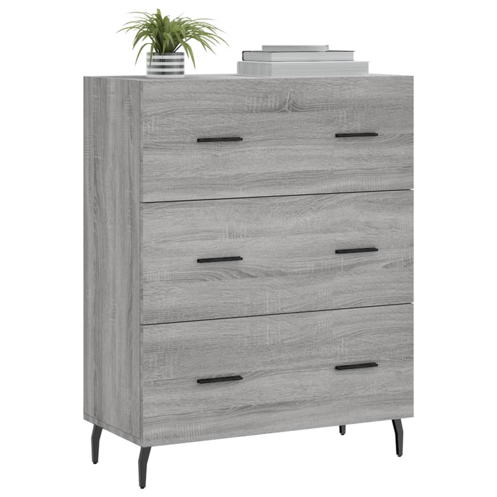 vidaXL Sideboard Grey Sonoma 69,5x34x90 cm Engineered Wood