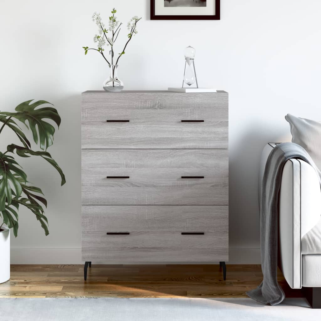 vidaXL Sideboard Grey Sonoma 69,5x34x90 cm Engineered Wood