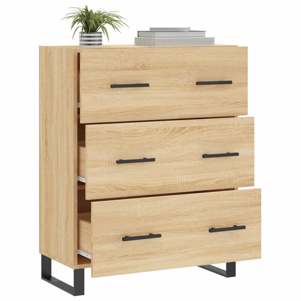vidaXL Sideboard Sonoma Oak 69,5x34x90 cm Engineered Wood